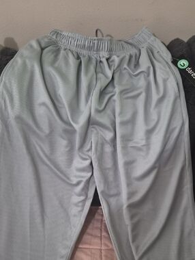 Light Gray Mesh Athletic Sweatpants Mens